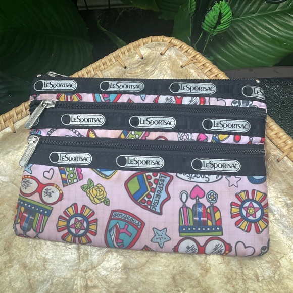 LeSportsac Small 3 Zippered Compartment Pouch - Picture 3 of 7